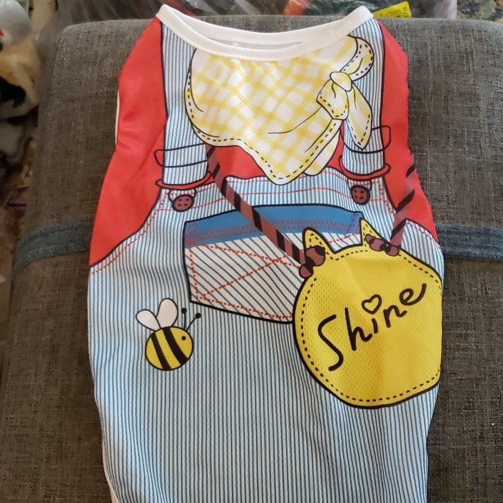 Lulala Costumes Printed Puppy T-Shirts Breathable Dog Outfit Size L